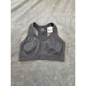 Baomosi Gray Seamless Racerback Sports Bra Size L New With Tags
